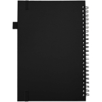 Carnet A5 à spirale et rigide en cuir synthétique JournalBooks couleur noir deuxième vue arrière