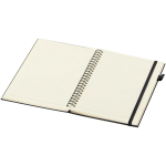 Carnet A5 à spirale et rigide en cuir synthétique JournalBooks couleur noir deuxième vue