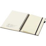 Carnet A5 à spirale et rigide en cuir synthétique JournalBooks couleur noir troisième vue