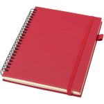 Carnet A5 à spirale et rigide en cuir synthétique JournalBooks couleur rouge