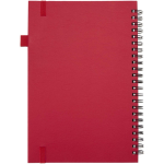 Carnet A5 à spirale et rigide en cuir synthétique JournalBooks couleur rouge deuxième vue arrière