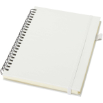 Carnet A5 à spirale et rigide en cuir synthétique JournalBooks couleur blanc