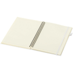 Carnet A5 à spirale et rigide en cuir synthétique JournalBooks couleur blanc deuxième vue