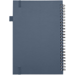 Carnet A5 à spirale et rigide en cuir synthétique JournalBooks couleur bleu marine deuxième vue arrière