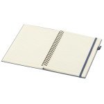Carnet A5 à spirale et rigide en cuir synthétique JournalBooks couleur bleu marine deuxième vue