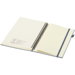 Carnet A5 à spirale et rigide en cuir synthétique JournalBooks couleur bleu marine troisième vue