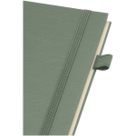 Carnet A5 à spirale et rigide en cuir synthétique JournalBooks couleur vert chiné vue détail 1