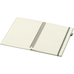 Carnet A5 à spirale et rigide en cuir synthétique JournalBooks couleur vert chiné deuxième vue