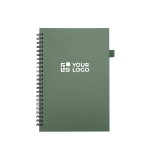 Carnet A5 à spirale et rigide en cuir synthétique JournalBooks avec zone d'impression