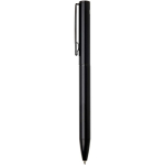 Stylo alu recyclé à mécanisme rotatif avec encre bleue couleur noir vue latérale