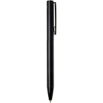 Stylo alu recyclé à mécanisme rotatif avec encre bleue couleur noir deuxième vue latérale