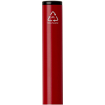 Stylo alu recyclé à mécanisme rotatif avec encre bleue couleur rouge vue détail 1
