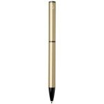 Stylo alu recyclé à mécanisme rotatif avec encre bleue couleur doré deuxième vue arrière