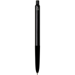 Stylo en aluminium recyclé et grip gomme douce, encre bleue couleur noir deuxième vue arrière