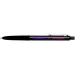 Stylo en aluminium recyclé et grip gomme douce, encre bleue couleur noir
