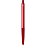 Stylo en aluminium recyclé et grip gomme douce, encre bleue couleur rouge deuxième vue arrière