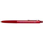 Stylo en aluminium recyclé et grip gomme douce, encre bleue couleur rouge