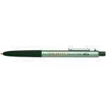 Stylo en aluminium recyclé et grip gomme douce, encre bleue couleur vert chiné