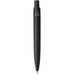 Mini stylo en plastique recyclé RCS avec encre bleue couleur noir deuxième vue arrière