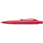 Mini stylo en plastique recyclé RCS avec encre bleue couleur rouge
