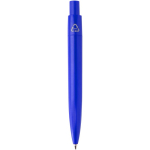 Mini stylo en plastique recyclé RCS avec encre bleue couleur bleu roi deuxième vue arrière