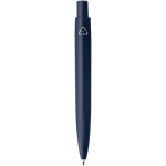 Mini stylo en plastique recyclé RCS avec encre bleue couleur bleu marine deuxième vue arrière