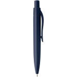 Mini stylo en plastique recyclé RCS avec encre bleue couleur bleu marine deuxième vue latérale