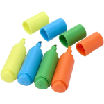 Set de 4 mini surligneurs colorés dans boîte kraft couleur multicolore