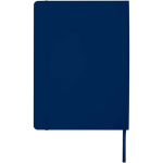 Carnet A4 rigide cuir synthétique ligné avec élastique couleur bleu marine deuxième vue arrière