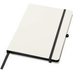 Carnet A5 rigide ligné toucher doux avec fermeture élastique couleur noir