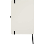 Carnet A5 rigide ligné toucher doux avec fermeture élastique couleur noir deuxième vue arrière