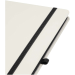 Carnet A5 rigide ligné toucher doux avec fermeture élastique couleur noir vue détail 1