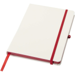 Carnet A5 rigide ligné toucher doux avec fermeture élastique couleur rouge