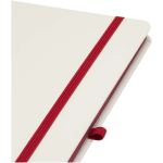 Carnet A5 rigide ligné toucher doux avec fermeture élastique couleur rouge vue détail 1