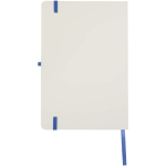 Carnet A5 rigide ligné toucher doux avec fermeture élastique couleur bleu roi deuxième vue arrière