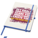 Carnet A5 rigide ligné toucher doux avec fermeture élastique couleur bleu roi