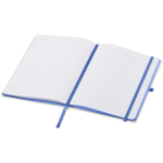 Carnet A5 rigide ligné toucher doux avec fermeture élastique couleur bleu roi deuxième vue