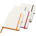 Carnet A5 rigide ligné toucher doux avec fermeture élastique couleur bleu roi deuxième vue en couleurs