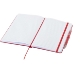 Set carnet A5 rigide avec stylo à encre bleue assorti couleur rouge deuxième vue