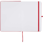 Set carnet A5 rigide avec stylo à encre bleue assorti couleur rouge troisième vue frontale