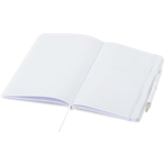 Set carnet A5 rigide avec stylo à encre bleue assorti couleur blanc deuxième vue