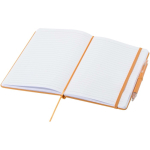 Set carnet A5 rigide avec stylo à encre bleue assorti couleur orange deuxième vue