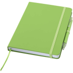 Set carnet A5 rigide avec stylo à encre bleue assorti couleur vert lime