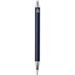 Set carnet A5 rigide avec stylo à encre bleue assorti couleur bleu marine troisième vue arrière