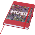 Carnet A5 rigide cuir synthétique avec pages lignées couleur rouge