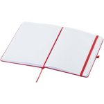 Carnet A5 rigide cuir synthétique avec pages lignées couleur rouge deuxième vue