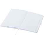 Carnet A5 rigide cuir synthétique avec pages lignées couleur blanc deuxième vue