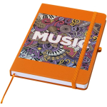 Carnet A5 rigide cuir synthétique avec pages lignées couleur orange