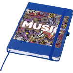 Carnet A5 rigide cuir synthétique avec pages lignées couleur bleu roi