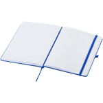Carnet A5 rigide cuir synthétique avec pages lignées couleur bleu roi deuxième vue